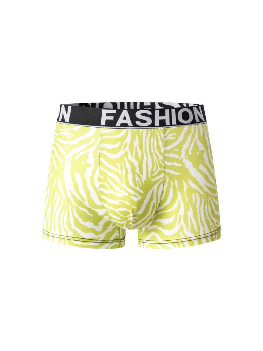 Rest Era Men's Letter Print Casual Daily Boxer Briefs - Multicolor - View 1