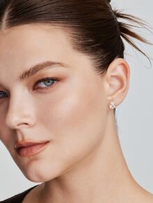 Vandermere 1 Pasang Anting Stud Zirkonia Kubik Romantis - 1# - View 3