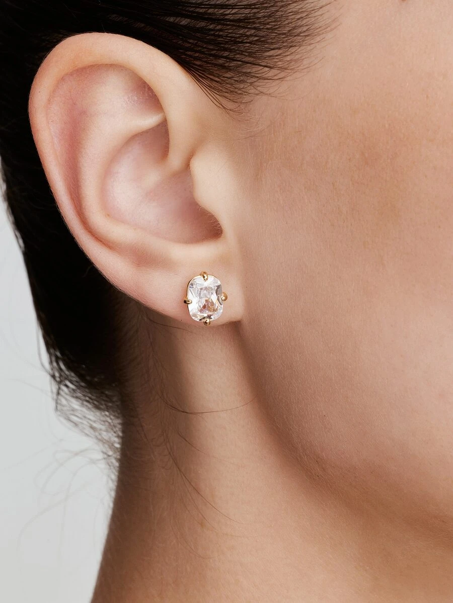 Vandermere 1 Pasang Anting Stud Zirkonia Kubik Romantis - 1# - View 1