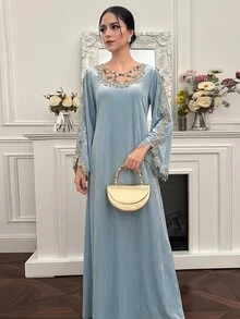 Yasmyna Women's Applique Casual Party & Travel Arabian Dress - Multicolor - View 6