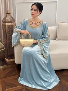 Yasmyna Women's Applique Casual Party & Travel Arabian Dress - Multicolor - View 4