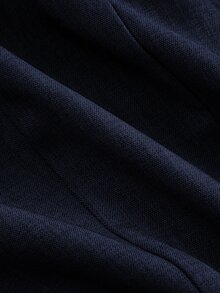 SHEIN MOD 女款優雅休閒時尚單排扣西裝外套 韓式風格 教師節 辦公商務 海軍藍 .萬聖節.返校季.秋冬 - 藏蓝色 - 查看 4