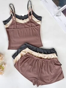 Lullawish 6pcs Women's Pajama Set Bow Decor Lounge Set - Multicolor - View 2