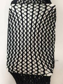 SHEIN Swim Beach Outfits For Woman Women Sexy Solid Color Hollow See-Through Cover-Up Dress Summer - Black - View 8