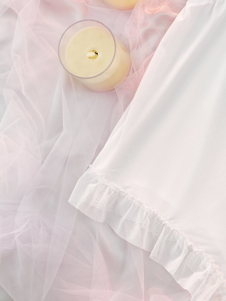 DelicateAllure 女款深V領蕾絲拼接休閒居家睡衣連身褲 - 白色 - 查看 5