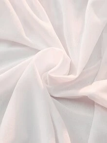 DelicateAllure Romper Pakaian Tidur Rumahan Kasual Wanita dengan Leher V Dalam dan Patchwork Renda - Putih - View 4