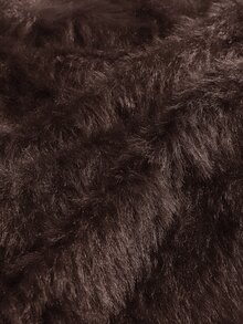 CosyJoli Plus Size Women's Autumn/Winter Fuzzy Short Cardigan - Coffee Brown - View 8
