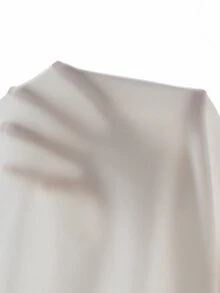 EURMUSE Woman Scuba Fabric White Dress - White - View 4