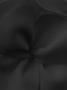 Structelle 标准尺寸女式系带无袖罗纹针织短款上衣，带花卉装饰 - 黑色 - 查看 5