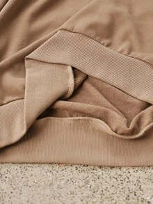 Anewsta 女款秋季休閒花卉刺繡運動衫 - 卡其色 - 查看 8