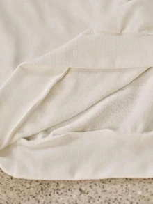 Anewsta Sweatshirt Berkerudung Lengan Panjang dengan Dekorasi Mutiara Imitasi Gaya Jalanan untuk Wanita - Putih - View 8