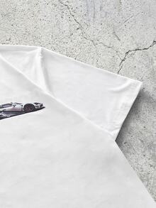 EVRINFINITE 3pcs Unisex Casual Comfortable Round Neck T-Shirts Tees With Racing Element Print - Multicolor - View 6