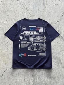 EVRINFINITE 3pcs Unisex Casual Comfortable Round Neck T-Shirts Tees With Racing Element Print - Multicolor - View 10