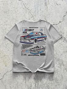 EVRINFINITE 3pcs Unisex Casual Comfortable Round Neck T-Shirts Tees With Racing Element Print - Multicolor - View 2