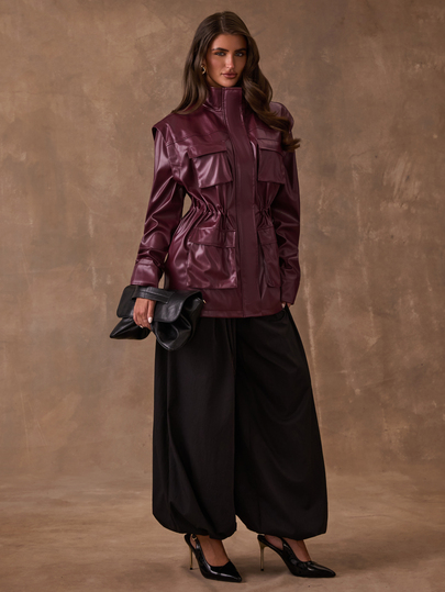 SHEIN BAE Women's Fashion Commuter Waist-Cinching Jacket
