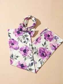 SHEIN 新生兒花卉印花簡約休閒攝影套裝 秋季 - 彩色 - 查看 8