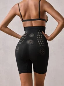 Veilyse 1pc High Waist Tummy Control Panties Waist Trainer Body Shaper Shorts Bottoms Slimming Sheath Woman Butt Lifter Briefs Panty Shapewear - Black - View 2
