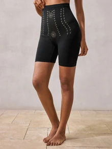 Veilyse 1pc High Waist Tummy Control Panties Waist Trainer Body Shaper Shorts Bottoms Slimming Sheath Woman Butt Lifter Briefs Panty Shapewear - Black - View 7