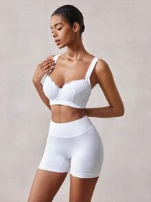 Veilyse 白色舒适文胸，女士内衣，提拉支撑文胸，适合日常穿着 - 白色 - 查看 3