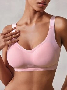 Veilyse Plus Size Women Wireless Maternity Nursing Bra, Sleepwear For Summer - Multicolor - View 8