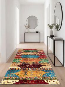 Kaymaz, Yıkanabilir, Dijital Baskılı Kilim, Yolluk, Mutfak Kilimi - Kırmızı gül - Görünüm 4