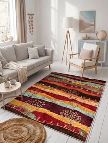 Kaymaz, Yıkanabilir, Dijital Baskılı Kilim, Yolluk, Mutfak Kilimi - Kırmızı menekşe - Görünüm 3