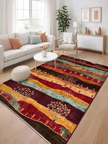 Kaymaz, Yıkanabilir, Dijital Baskılı Kilim, Yolluk, Mutfak Kilimi - Kırmızı menekşe - Görünüm 2