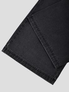 GlowEve Setelan Jaket dan Celana Denim Wanita dengan Tali Serut di Pinggang, Warna Abu-abu, Musim Gugur, Pakaian Kasual, Cocok untuk Liburan Siang Hari - Dark Grey - View 7