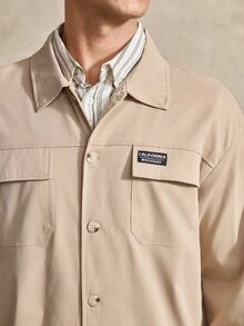 Courvante Men's Solid Color, Long Sleeve Double Pocket Jacket Drawstring Elastic Waist Pants, Suitable For Self-Wear Or Gift To Friends - Khaki - View 5