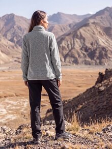 In My Nature Jaket Fleece Hangat Luar Ruangan Wanita Musim Gugur/Dingin - Purple - View 9