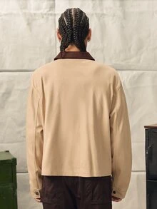 Norleigh Casual Minimalist Men's Single Jacket Work Jackets - Camel - View 2