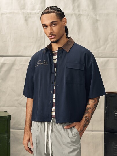 Norleigh Men's Printed Casual Business Comfortable Stylish Button-Down Shirt