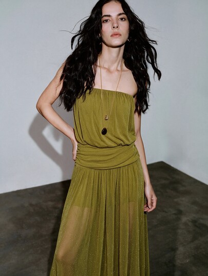 MOTF PREMIUM SPRING/SUMMER KNIT BANDEAU LOW WAIST DRESS, URBAN CHIC