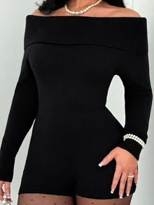Vassilux Women Sweater Co-ords Plain Casual - Hitam - View 5