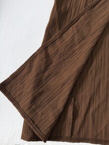 Elaquor Plus Size Minimalist Simple Normal Basic Textured Fashion Jacket For Daily Wear Autumn Hiking Brown Fall - Brown - View 11