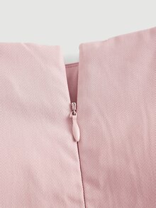 SHEIN MOD Lace Up Side Ruffle Hem Skirt - Baby Pink - View 6