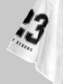 SHEIN Girlism Teen Girl Teen Girls T-Shirts Casual Simple Letter Number Pattern 23T-Shirt Suitable For Summer White Ball Game Outfit, Suitable For Summer, Suitable For Ball Games - White - View 7