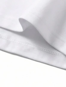 Manfinity EMRG Kaos Kasual Pria Lengan Pendek Kerah Bulat dengan Motif Huruf Malaikat - MultiWarna - View 5