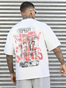 Devon Thys 男士新款时尚嘻哈印花T恤 - 白色 - 查看 2