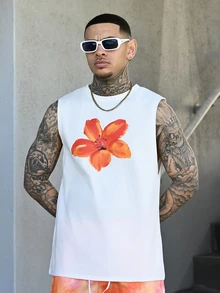 Devon Thys Tank Top Pria - Putih - View 5