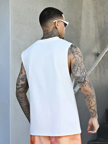 Devon Thys Tank Top Pria - Putih - View 2