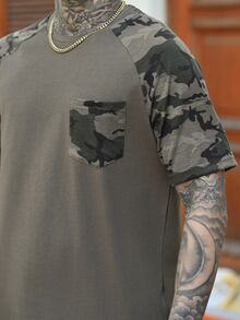 Devon Thys Atasan Pria Kantong Kamuflase Jalan - Hijau Tentara - View 6