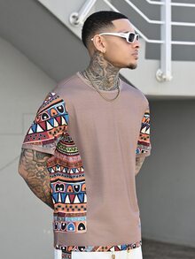 Devon Thys 男士夏季幾何印花圓領短袖休閒t卹 - 彩色 - 查看 5