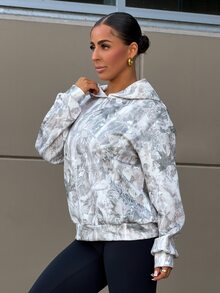 SAYEHFBABY Sweatshirt Ringan Gaya Jalanan Minimalis Kasual dengan Efek Pudar dan Motif Kamuflase Ranting di Seluruh Permukaan, Cocok untuk Musim Gugur. - MultiWarna - View 4