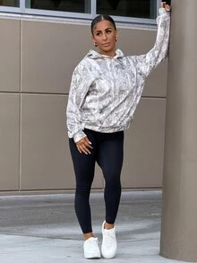 SAYEHFBABY Sweatshirt Ringan Gaya Jalanan Minimalis Kasual dengan Efek Pudar dan Motif Kamuflase Ranting di Seluruh Permukaan, Cocok untuk Musim Gugur. - MultiWarna - View 3