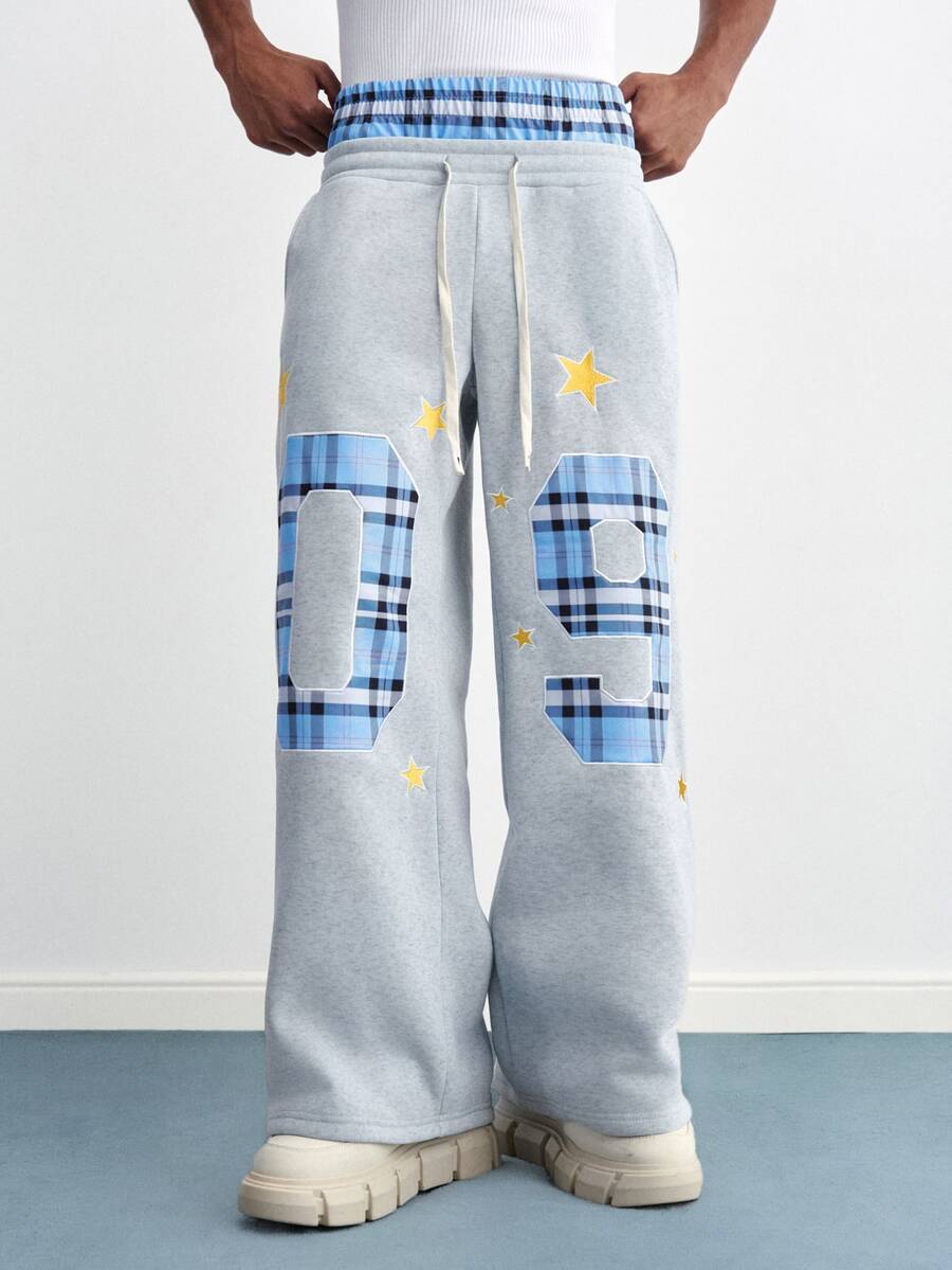 TOKVUE Men's Drawstring Waist Digital Pattern Casual Daily Wear Sweatpants - Multicolor - View 1