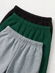 Cozy Pixies 兒童小男孩拼接圓領長袖套頭運動衫彈性腰長褲 6件套舒適休閒套裝 - 彩色 - 查看 4