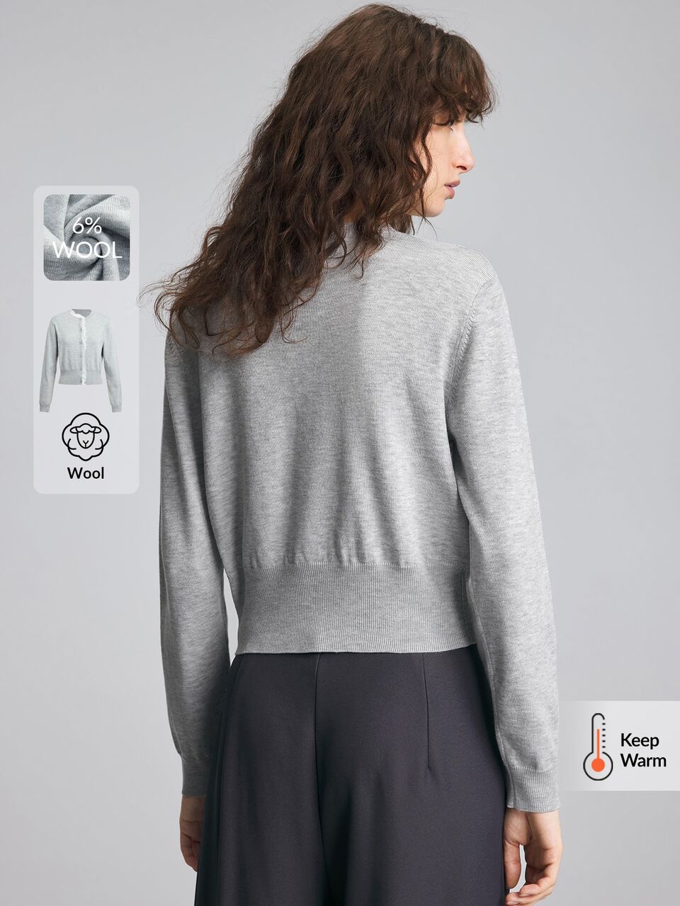 Women's Wool Top Casual Elegant Commute Airport Autumn Essential Premium Comfortable Old Money Style Vintage Romantic Women's Knit Cardigan