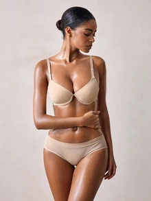 Veilyse Women's Breathable Lace Underwire Push-Up Bra, Comfortable With Detachable And Adjustable Shoulder Straps. - Apricot - View 7