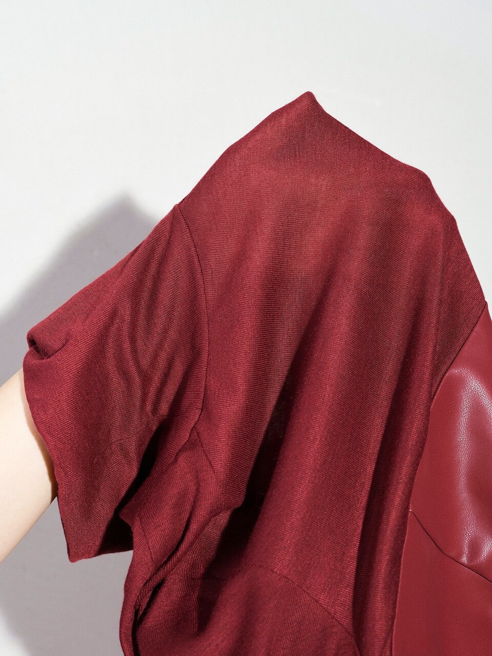 MOTF WOMEN'S BURGUNDY SHORT DRESS, ELEGANT AND SOPHISTICATED, AUTUMN/WINTER
